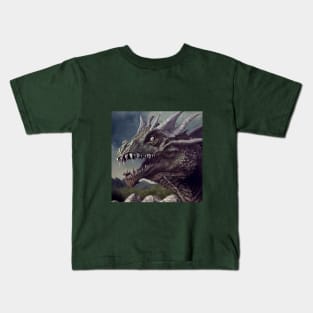 Black Fierce Dragon Kids T-Shirt